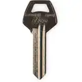 Kaba Ilco Key Blank, Commercial, Nickel Plate Over Brass, PK 10
