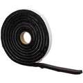 Sponge, Foam Seal, Black, 10 ft. Overall Length, 1" Overall Width, 1/4" Overall Height