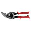 Midwest Snips Aviation Snip, Left, Straight, 9-3/4"Overall Length, 22 ga Maximum Sheet Thickness