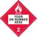 Flammable Gas 4 Digit Placard 1049 Removable Vinyl