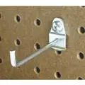 Durahook Steel Single Rod Pegboard Hook, Screw In Mounting Type, Silver, Finish: Bright Zinc