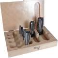6 Pc Tap Set, 1/8"-27, Semi-Bottoming, 4 Flutes, High Speed Steel, Bright Tap Finish