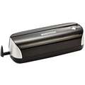 Stanley Bostitch Electric Three-Hole Paper Punch: 12 Sheet Capacity, Steel, 9/32 in Hole Dia.