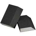 Norton Angled Sanding Sponge, Medium Grade, Black, Package Quantity 24