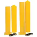 42" Fixed Carbon Steel Bollard with 7" Outside Dia., Yellow