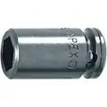 Apex 1/4" Steel Power Socket with 1/4" Drive Size and Oiled Finish