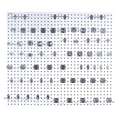 Locboard Steel Pegboard Panel Kit with 400 lb. Load Capacity, 42-1/2" H x 24" W, White, 1 EA