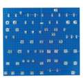 Locboard Steel Pegboard Panel Kit with 400 lb. Load Capacity, 42-1/2" H x 24" W, Blue, 1 EA