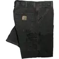 Men's Dungaree Work Pants, 100% Ring Spun Cotton Duck, Color: Black, Fits Waist Size: 34" x 30"