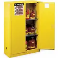 Justrite 45 gal. Flammable Cabinet, Self-Closing Safety Cabinet Door Type, 65" Height, 43" Width