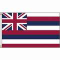 Nylglo State Flag: 4 ft. H, 6 ft. W, 25 ft. Min. Flagpole H, Indoor/Outdoor, Hawaii