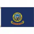 Nylglo State Flag: 4 ft. H, 6 ft. W, 25 ft. Min. Flagpole H, Indoor/Outdoor, Idaho