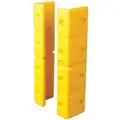 Corner Guard: Anchor Screws, 6 in Overall Wd, 42 in Overall Lg, 10 in Overall Ht, Yellow, 2 PK