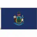 Nylglo State Flag: 4 ft. H, 6 ft. W, 25 ft. Min. Flagpole H, Indoor/Outdoor, Maine
