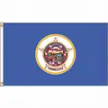 Nylglo State Flag: 4 ft. H, 6 ft. W, 25 ft. Min. Flagpole H, Indoor/Outdoor, Minnesota