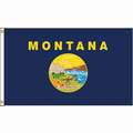 Nylglo State Flag: 4 ft. H, 6 ft. W, 25 ft. Min. Flagpole H, Indoor/Outdoor, Montana