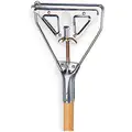 Ability One Wet Mop Handle, Screw On Mop Connection Type, Natural, Wood, 60" Handle Length