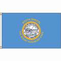 Nylglo State Flag: 4 ft. H, 6 ft. W, 25 ft. Min. Flagpole H, Indoor/Outdoor, South Dakota