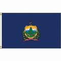 Nylglo State Flag: 4 ft. H, 6 ft. W, 25 ft. Min. Flagpole H, Indoor/Outdoor, Vermont