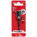 Milwaukee 2-9/16" Nutsetter 1/2" Hex Size, 1/4" Hex Shank Size, Magnetic