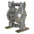 Double Diaphragm Pump, 41 gpm Max. Flow, PTFE, Single Manifold Connection, 1 in