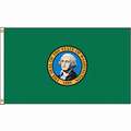 Nylglo State Flag: 4 ft. H, 6 ft. W, 25 ft. Min. Flagpole H, Indoor/Outdoor, Washington