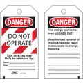Lockout Tag, Polyester, Do Not Operate This Lock/Tag May Only Be Removed By, 5-3/4" x 3", 25 PK