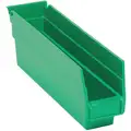 Shelf Bin, Green, 4" H x 11-5/8" L x 2-3/4" W, 1EA