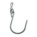 Paint Can Hook: Plated Steel, 5 3/4 in Lg, 2 1/4 in Wd, Silver, 3 PK