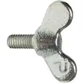 Thumb Screw: 1/2"-13 Thread Size, Wing, Iron, Zinc Plated, 1 in Max Head Ht, 2 in Lg, 25 PK