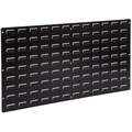 Louvered Panel with 0 Bins, 36"W x 3/4"D x 18"H, Number of Sides: 1, 160 lb. Load Capacity