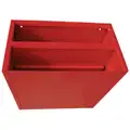 Red Steel Hydraulic Hose Cabinet, 2 Compartment Unit