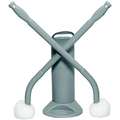 Unger Toilet Bowl Mop Kit: Polyester, White, 3 1/2 in Brush Lg, Plastic Handle, 26 in Handle Lg