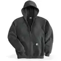 Carhartt Hooded Sweatshirt, Black, M Size, 50% Cotton/50% Polyester, Zipper