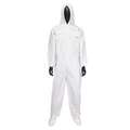 West Chester Protective Gear Hooded Coverall w/ Boots,White,XL,PK25
