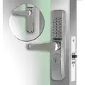 Mechanical Push Button Lockset, Lever, Entry, None Key Override Options, Nonhanded
