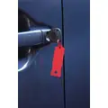 Plastic Lock Key Tag, Red