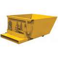 Yellow Self-Dumping Hopper, 6.8 cu. ft., 4000 lb. Load Cap., 17" H X 43" L X 31" W