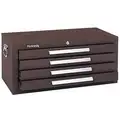 Kennedy Light Duty Intermediate Chest with 4 Drawers; 12-1/2" D x 11-3/4" H x 26-3/4" W, Brown