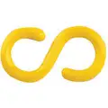 Mr. Chain S-Hook: Outdoor or Indoor, 2 in Size, Yellow, UV Inhibited Polyethylene, 10 PK