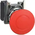 Schneider Electric Emergency Stop Push Button, Type of Operator: 40mm Mushroom Head, Size: 22mm, Action: Maintained Pus