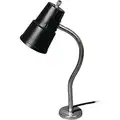 Lumapro Gooseneck Task Light, LED, 18" Arm Length, 800 lm Lumens, Lamp Included Yes, Steel, Black