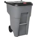 Trash Can,95 Gal.,Gray