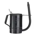 Lubrimatic Painted Measure, Steel, 2 qt Total Capacity, 8" Height, 8" Spout Outside Dia., Black