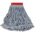 Wet Mop: Synthetic, 18 oz Dry Wt, 5 in Headband Size, Blue