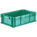 Straight Wall Container: 8.15 gal, 24 in x 15 in x 7 1/2 in, Stackable, 40 lb Load Capacity