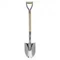 Seymour Midwest Ceremonial Shovel: 29 in Handle L, 9 in Blade W, 11 in Blade L, D-Grip