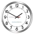 American Time Wall Clock: Power Over Ethernet, Arabic, Round, 16 1/4 in Overall Dia., 14 1/2 in Face Dia., Wired