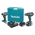 Makita 18V LXT, Cordless Combination Kit, 18V DC Voltage, Number of Tools 2