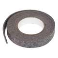 Wool Felt Strip: 1/4 in W x 10 ft L, 1/4 in Thick, F7, Plain Backing, Gray, 80% Wool Content